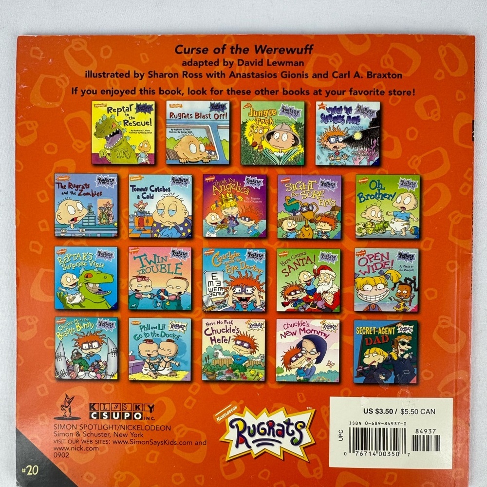 Vintage Nickelodeon 00’s Rugrats “Curse of the Werewuff” Children’s Book - Picture 2 of 3